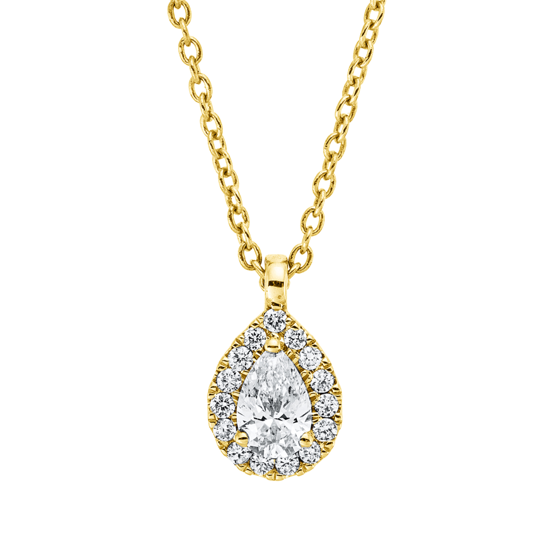 0.20 ct Pear cut diamond necklace