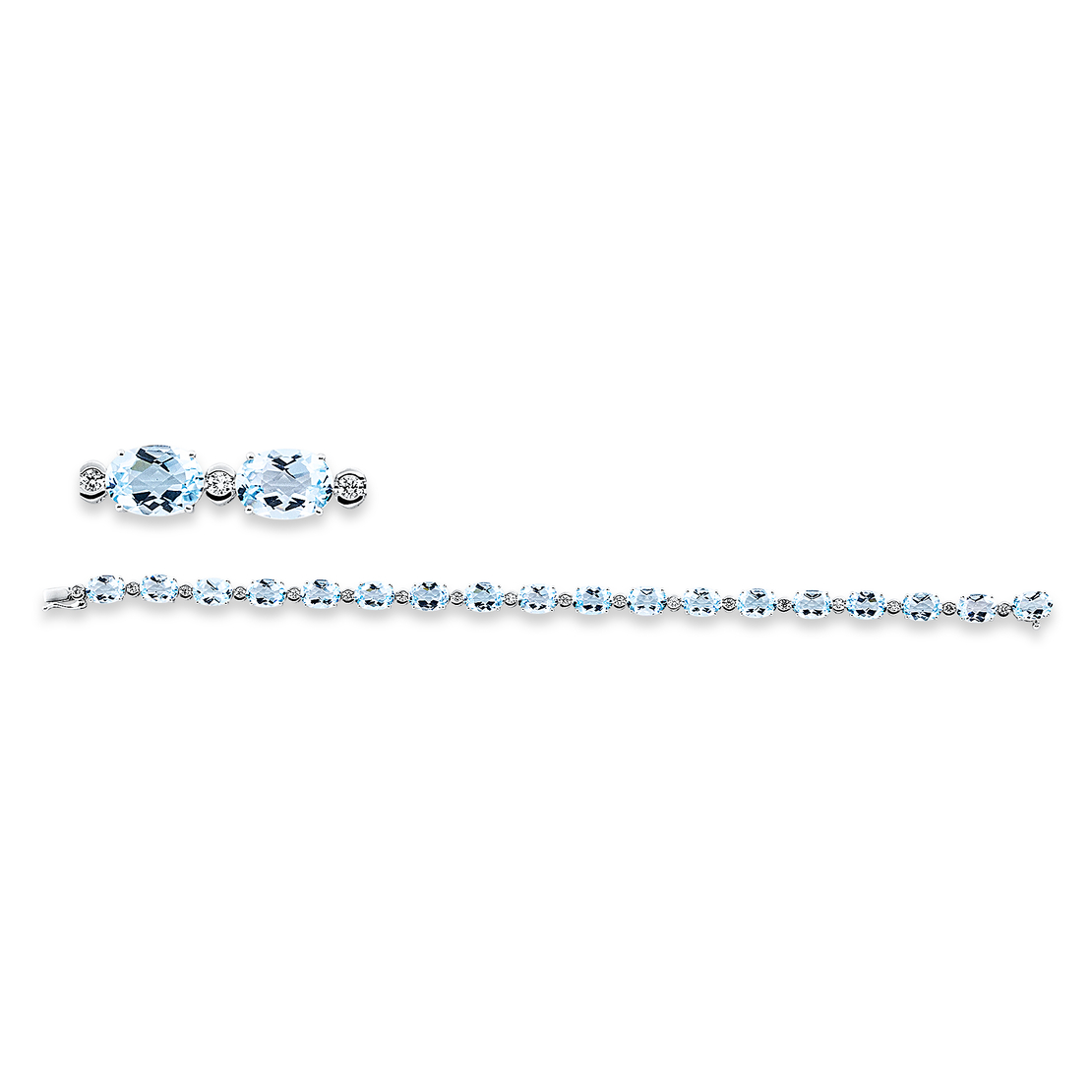 14.84 ct Bracelet with topaz and diamonds