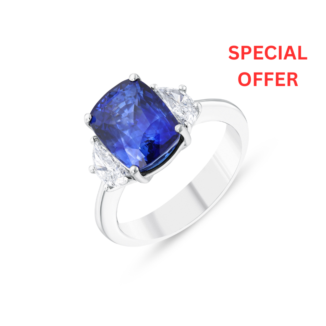 6.32 к Пръстен със сапфир и диаманти