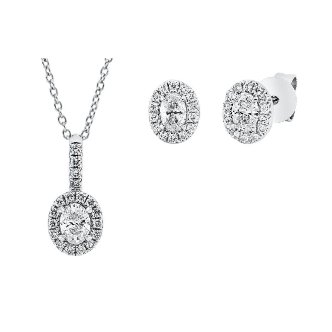2.53 ct Oval set with diamonds