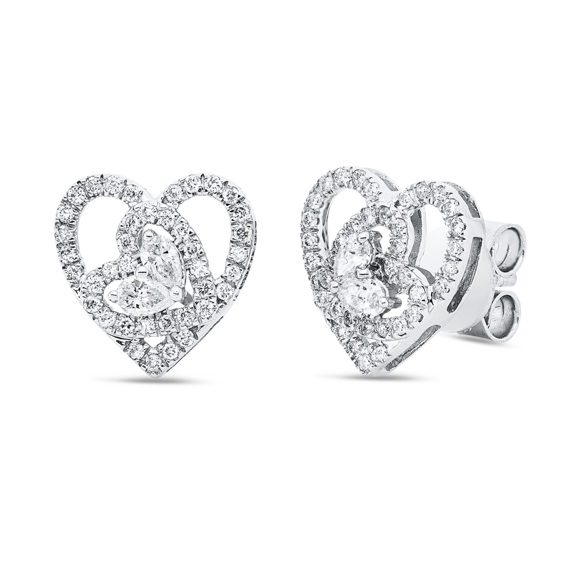 0.45 ct Hearts diamond earrings
