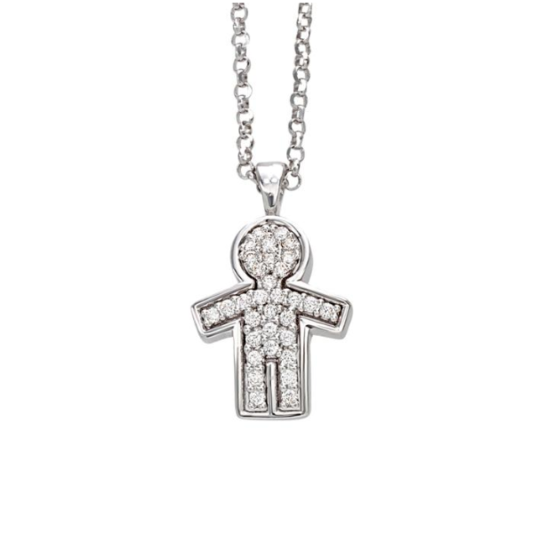 0.08 ct Boy necklace with diamonds