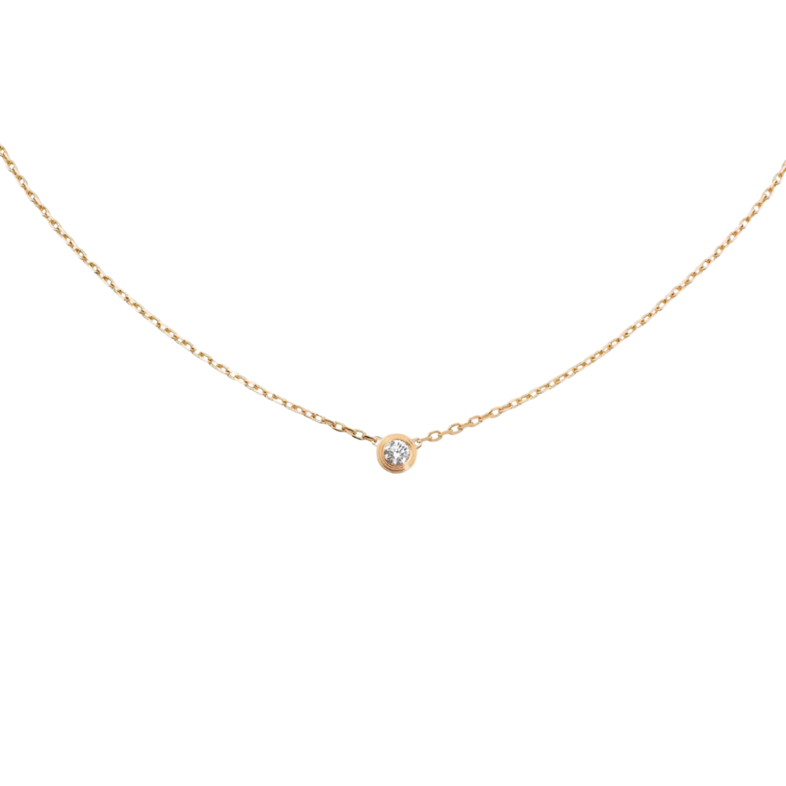 0.32 ct Diamond necklace in rose gold