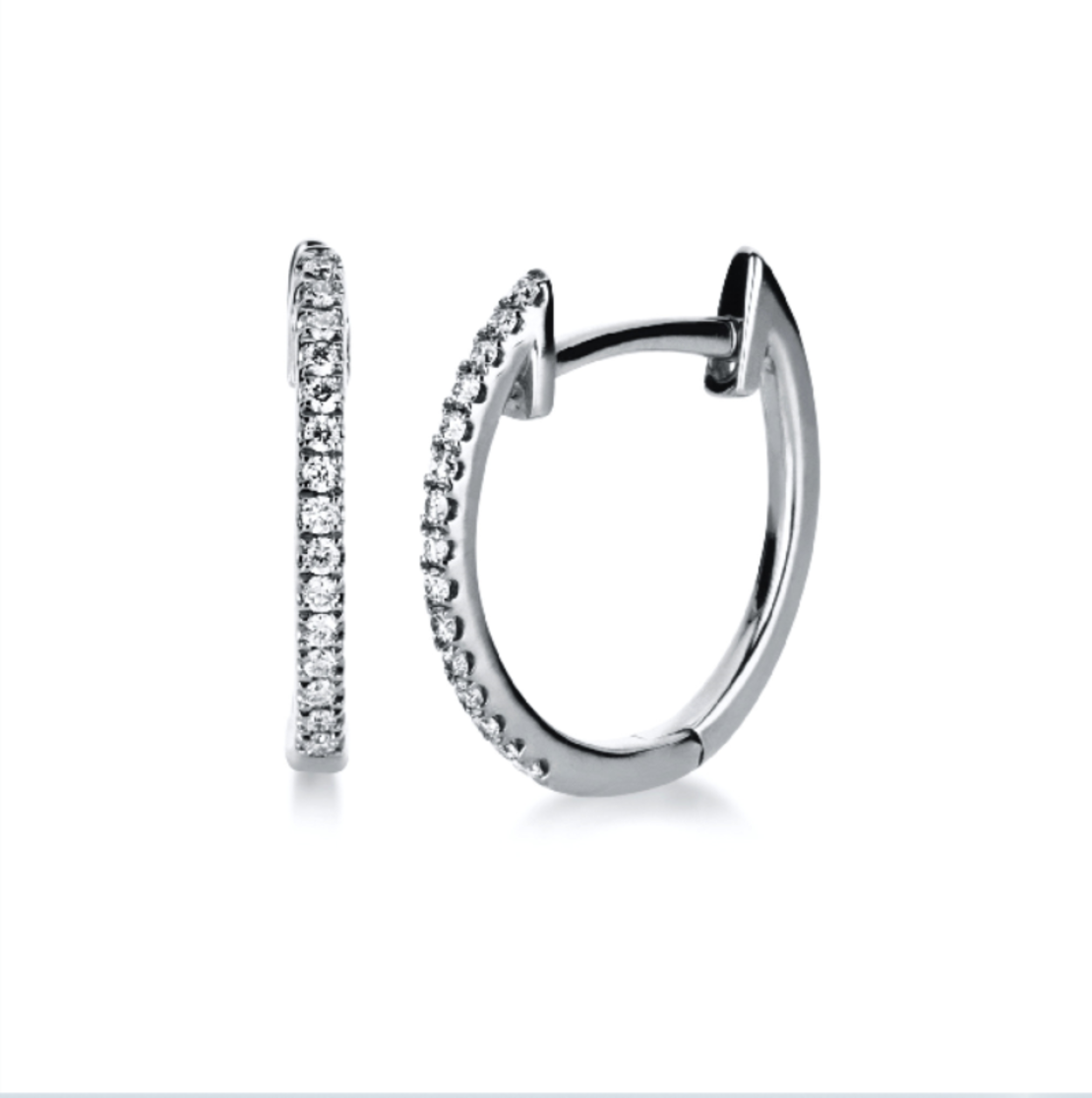 0.08 ct Diamond hoop earrings