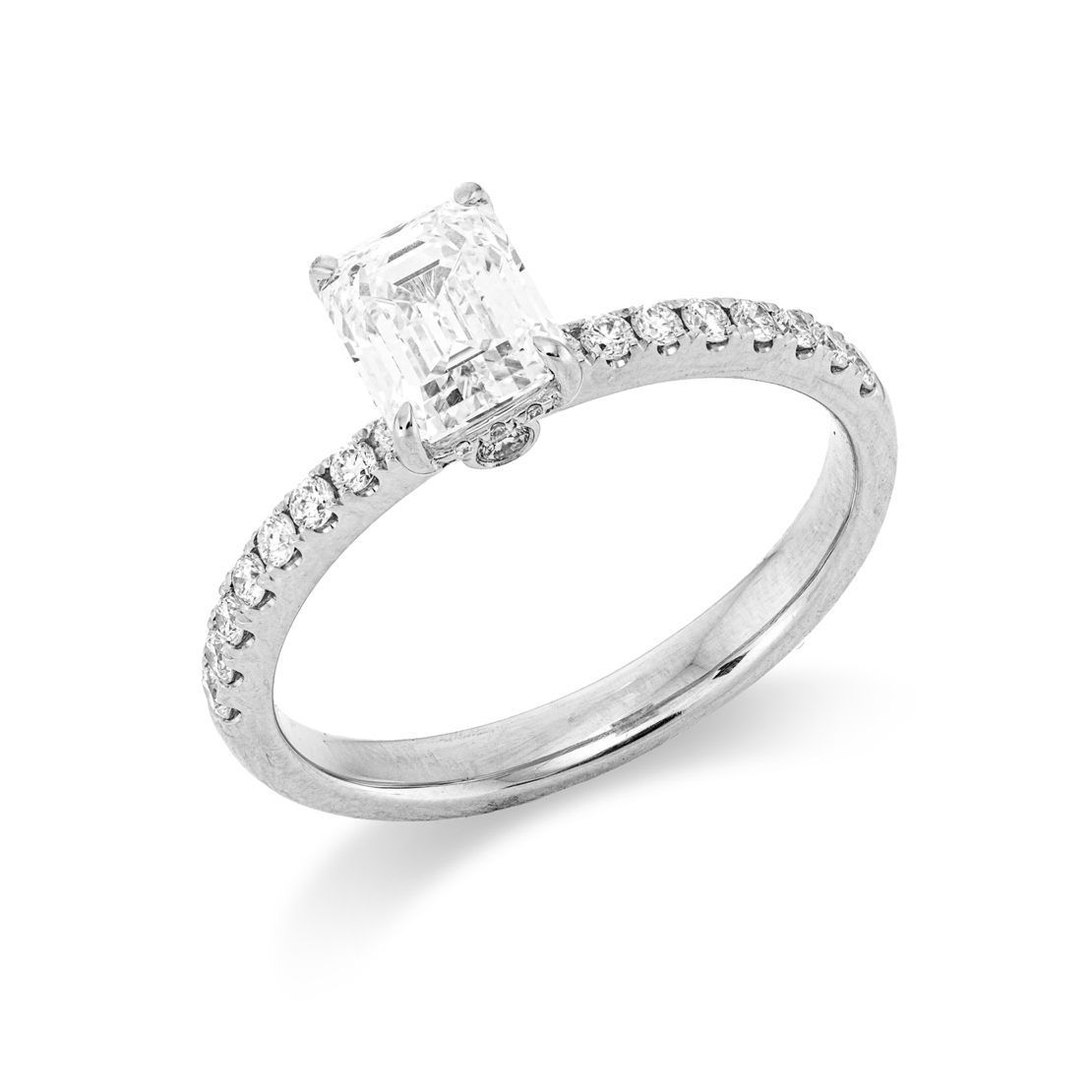 1.41 ct Emerald cut diamond ring
