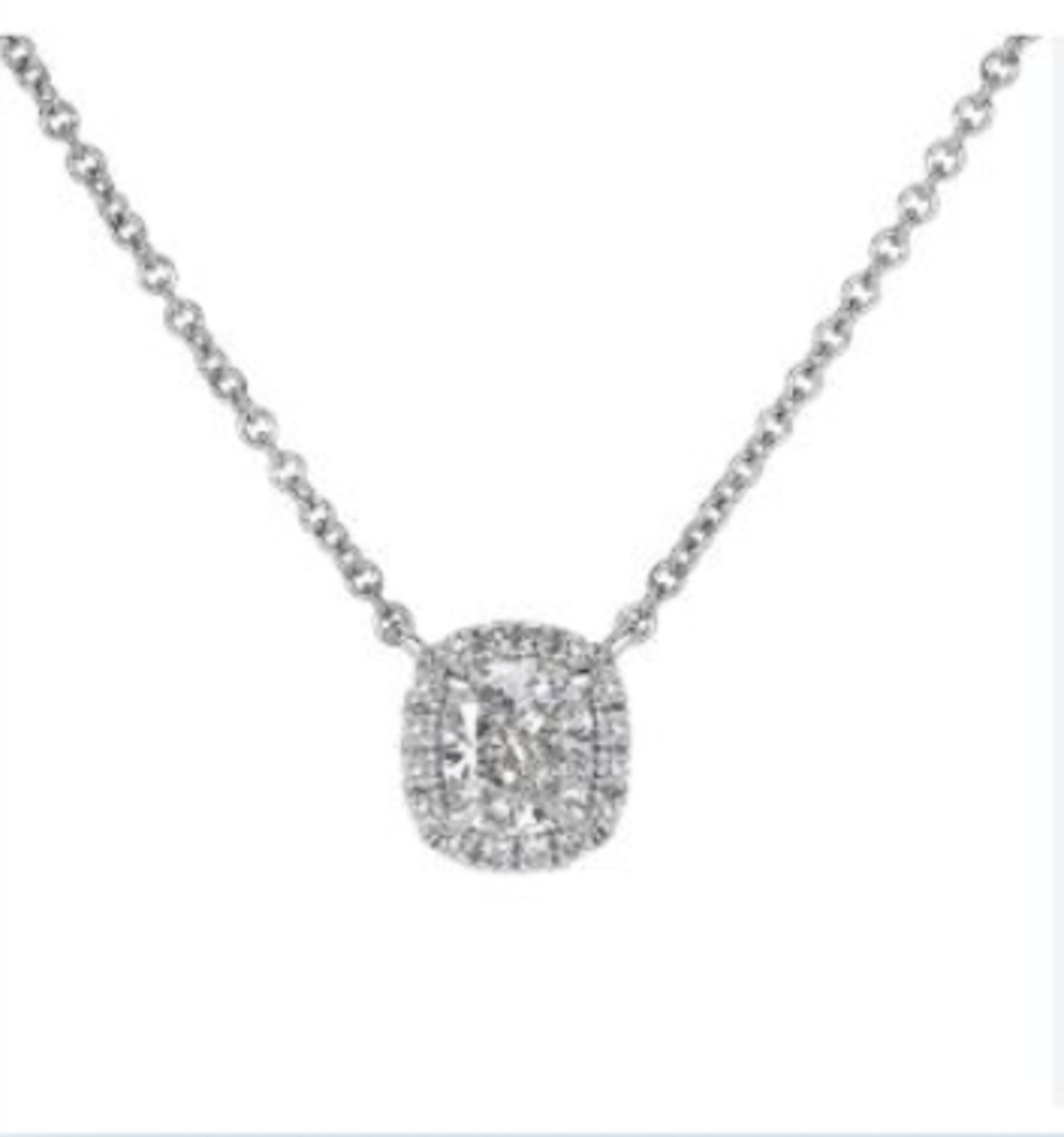 1.22 ct Cushion cut necklace