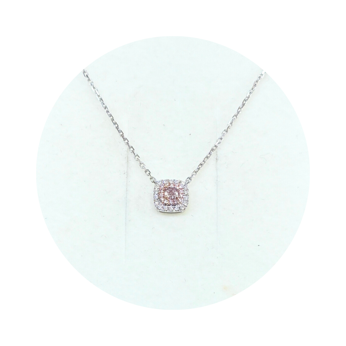 0.25 ct Pink diamond necklace