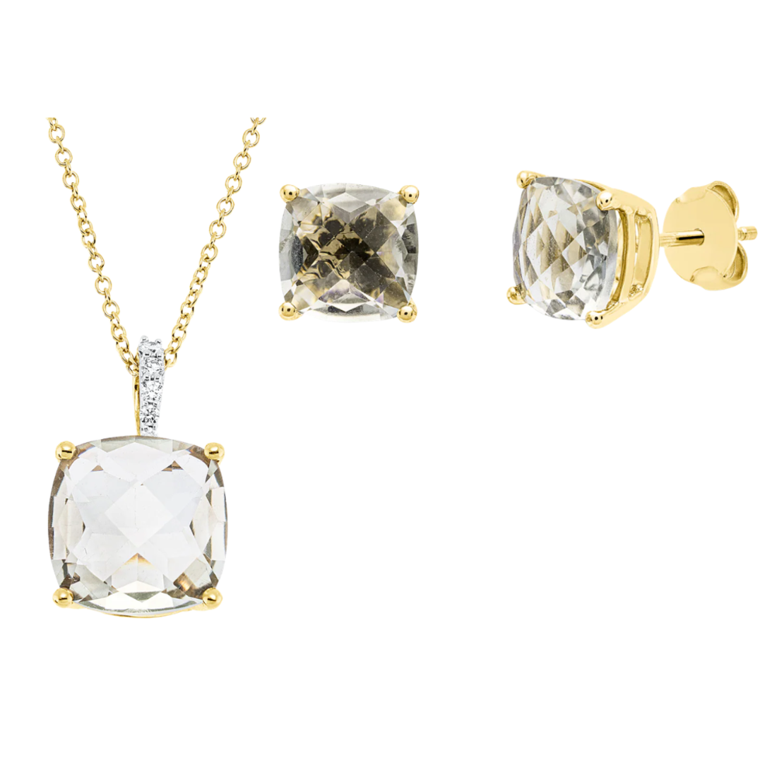 7.25 к Сет със зелени аметисти