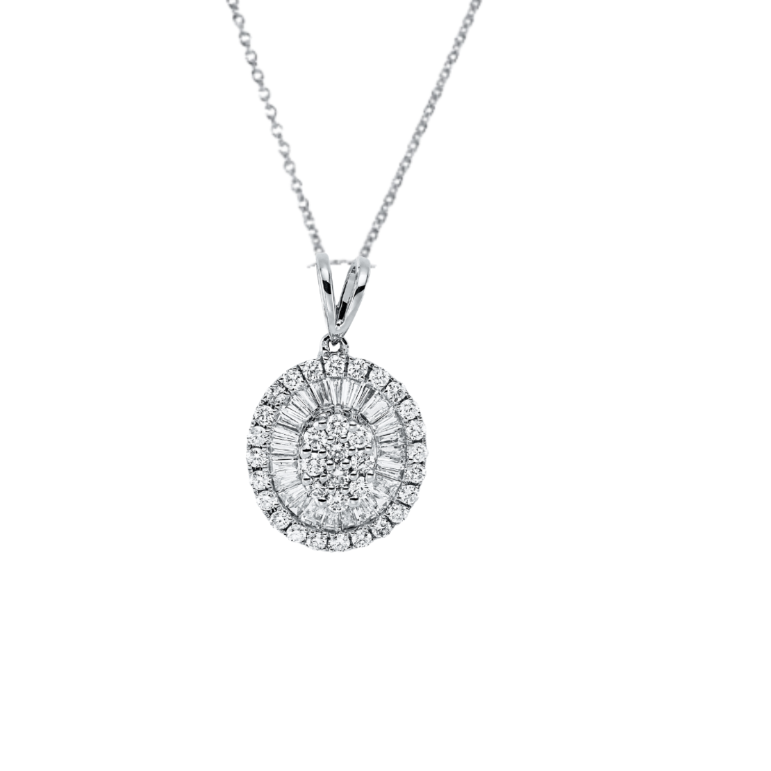 0.54 ct White gold diamond necklace