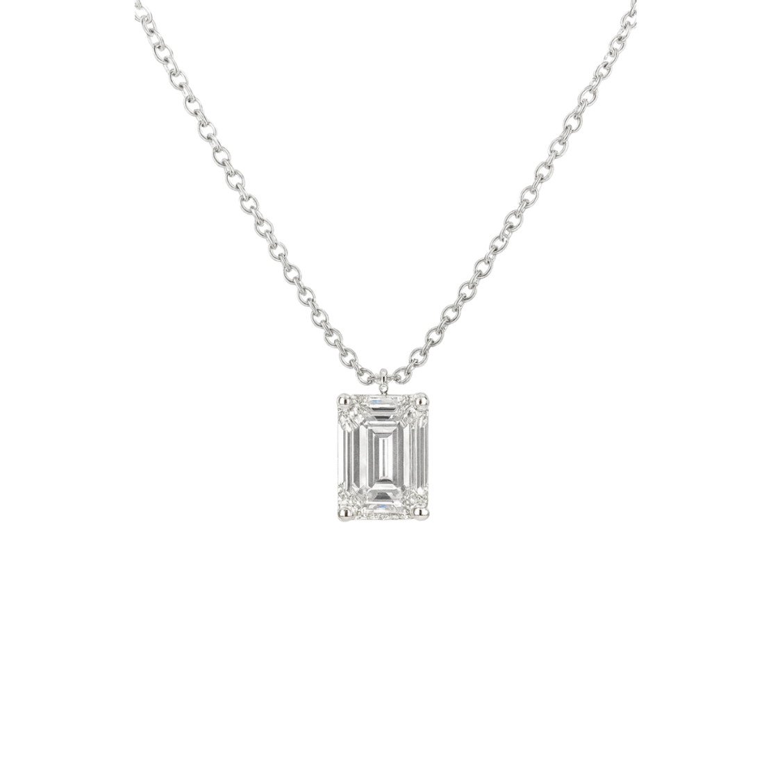 1.50 ct Investment diamond necklace in emerald cut