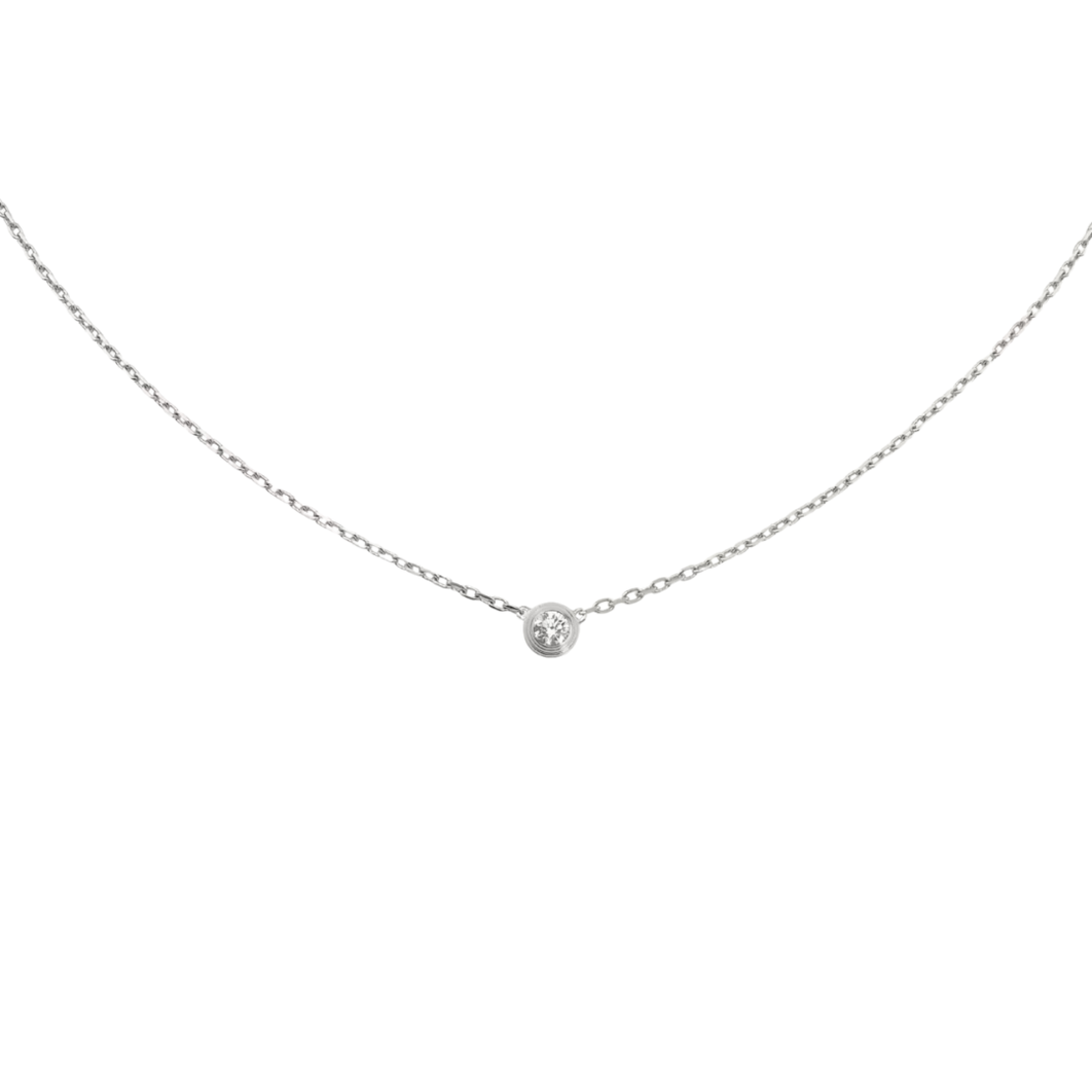 0.32 ct Diamond necklace in white gold