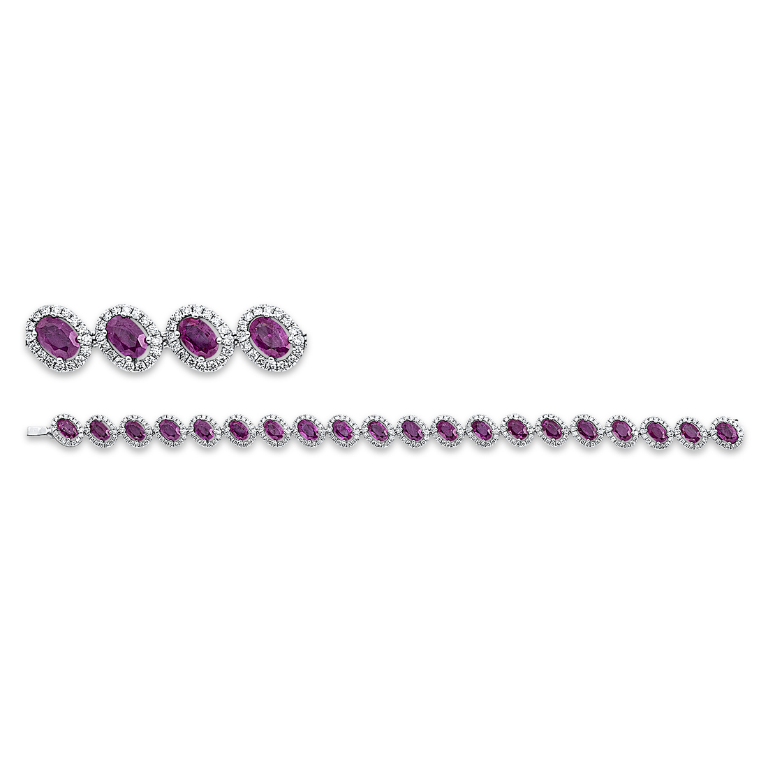 11.81 ct Bracelet with ruby and diamonds