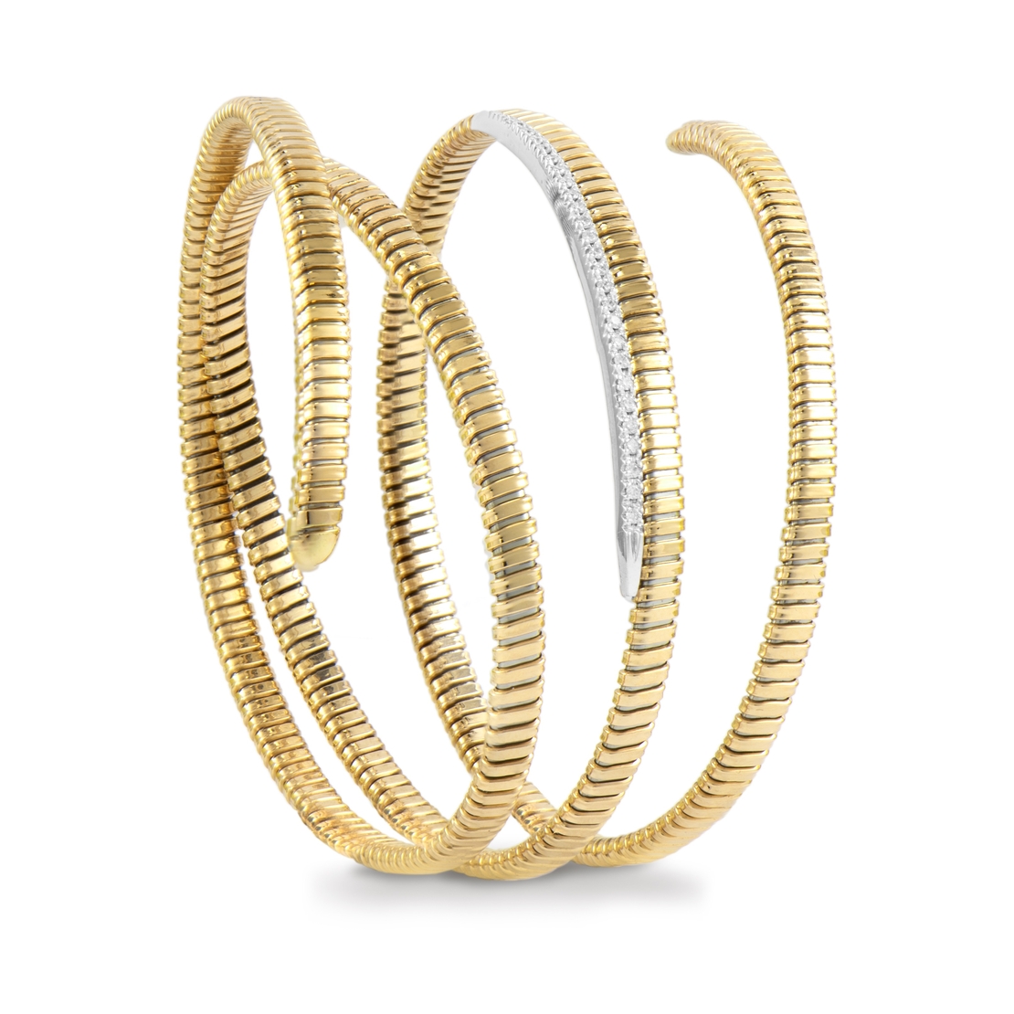 0.22 ct Yellow gold diamond bracelet