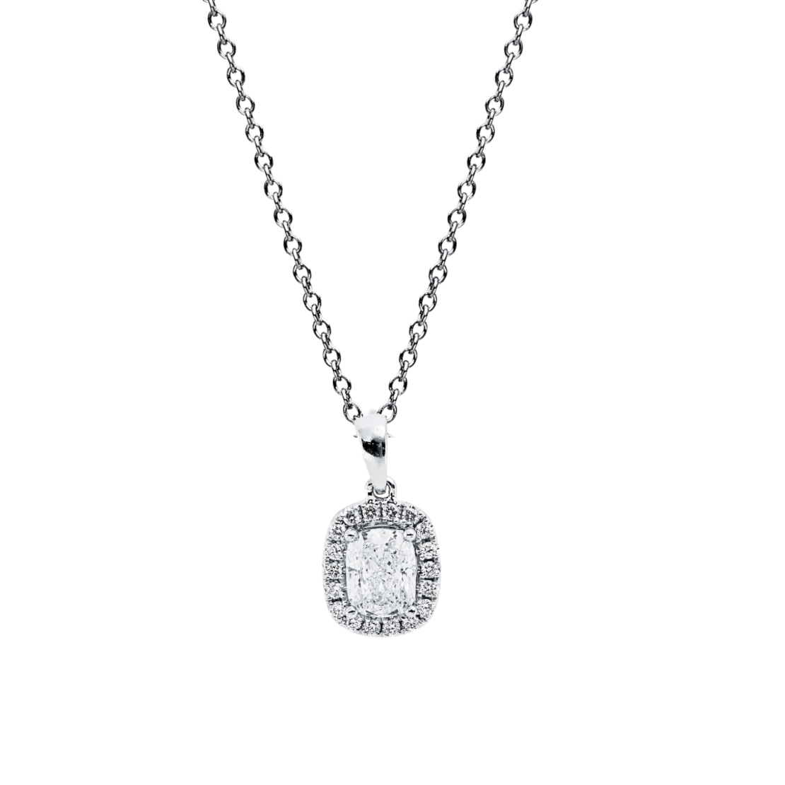 0.86 ct Cushion cut diamond pendant