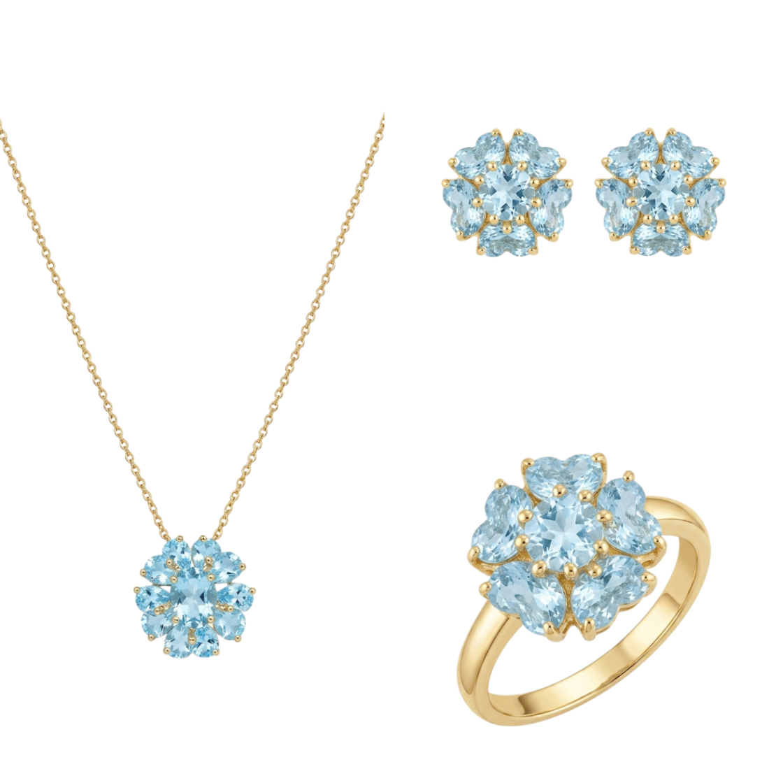 31.16 ct Set with diamonds and topaz