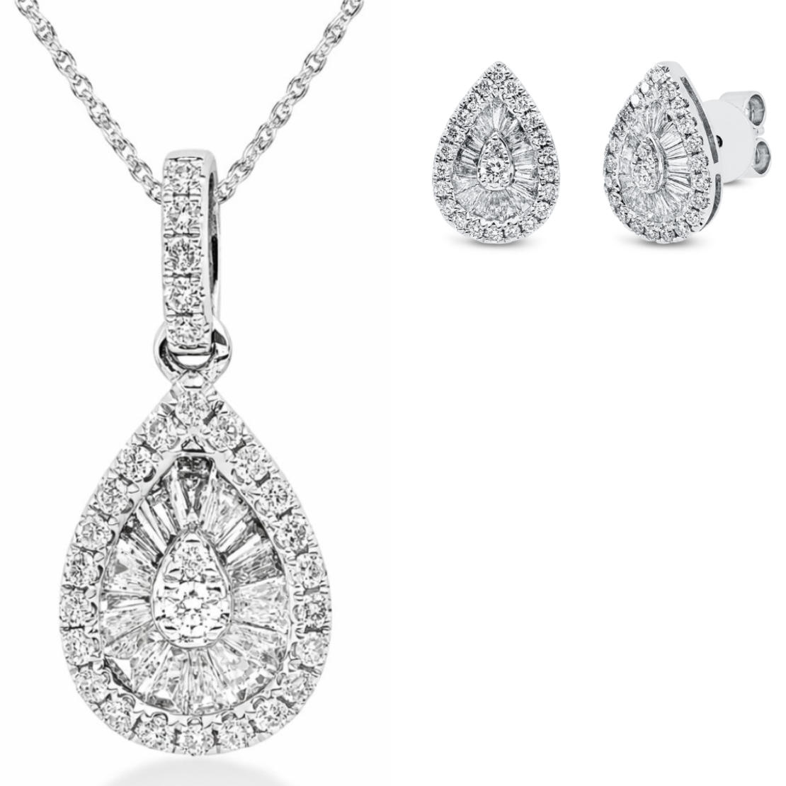 1.07 ct Set white gold with diamonds