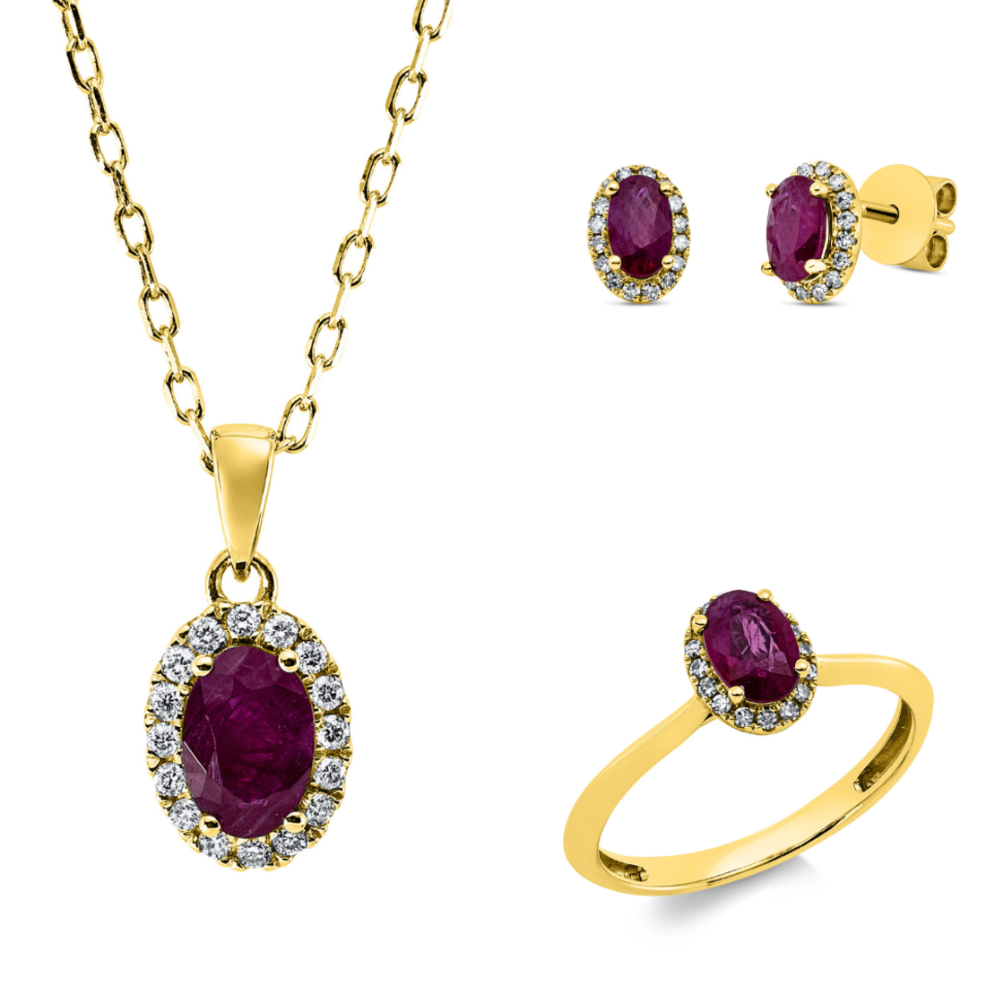 1.93 ct Set with diamonds and rubys