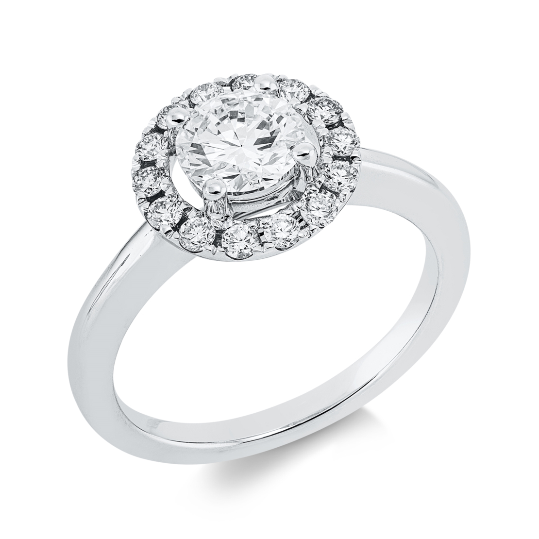 0.95 ct Diamond white gold ring