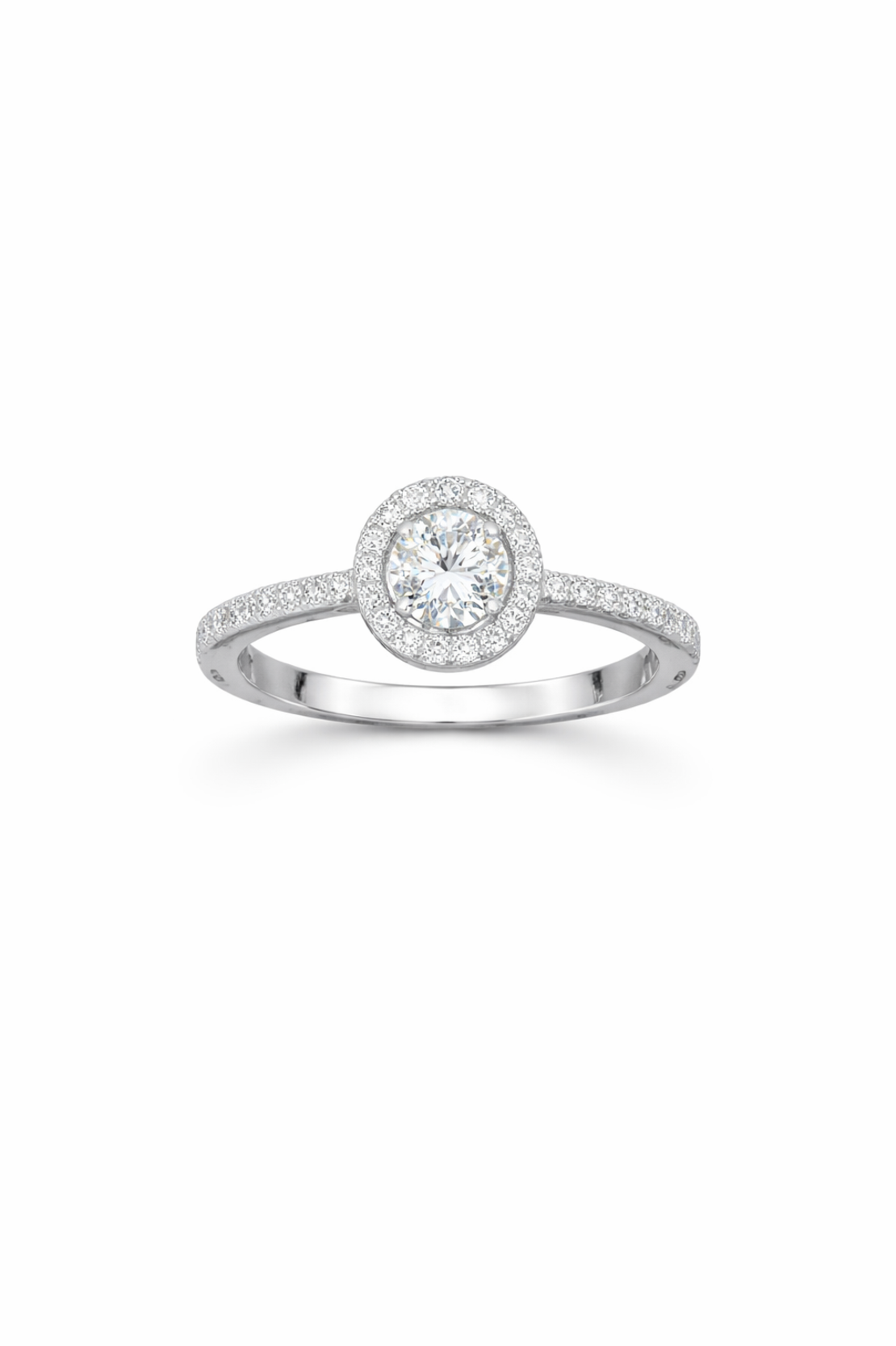 0.67 ct White gold diamond ring