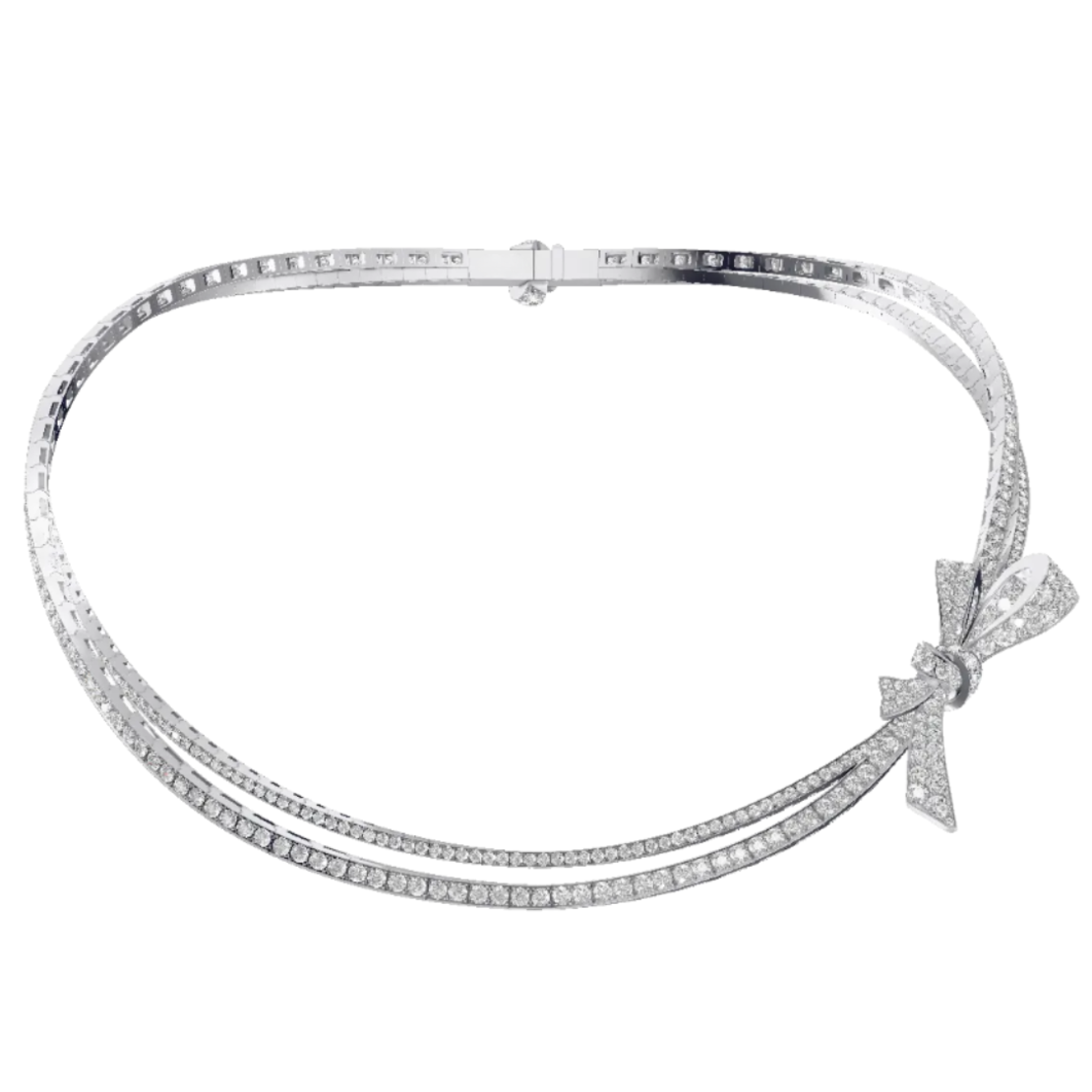 7.29 ct Diamond bow necklace