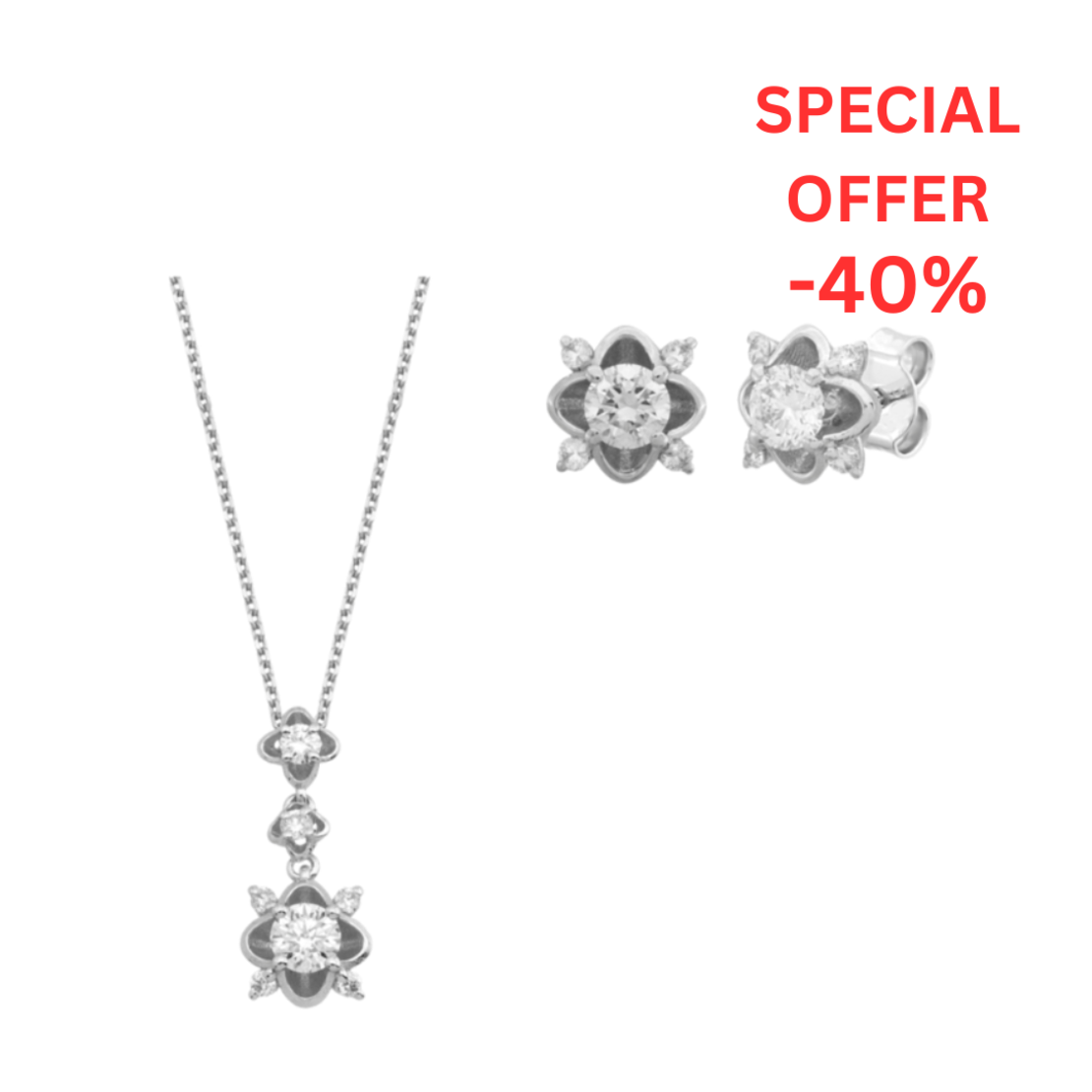 0.96 ct Set with diamonds