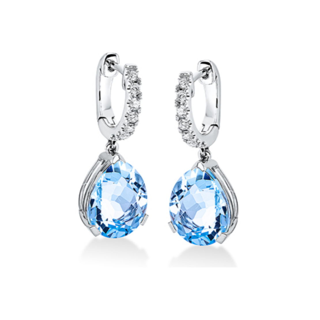 9.02 ct Earrings with topaz and diamonds