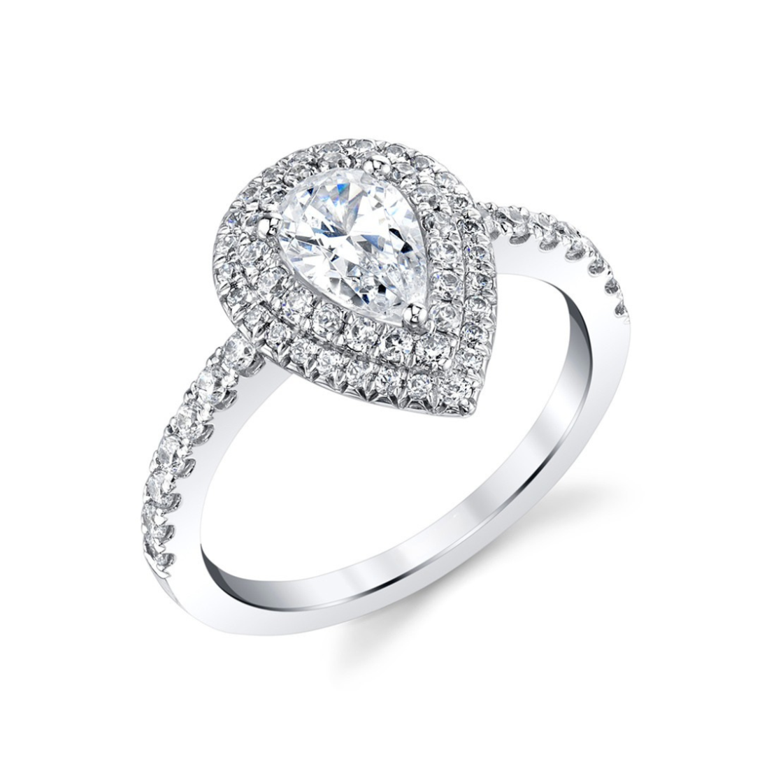 0.84 ct Pear cut diamond ring