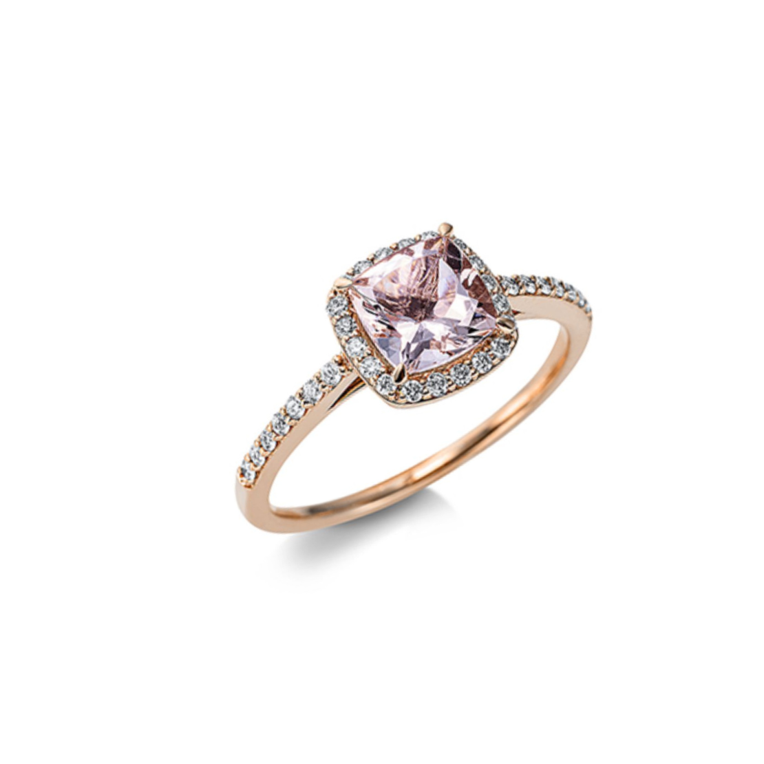 1.05 ct Morganite and diamond ring