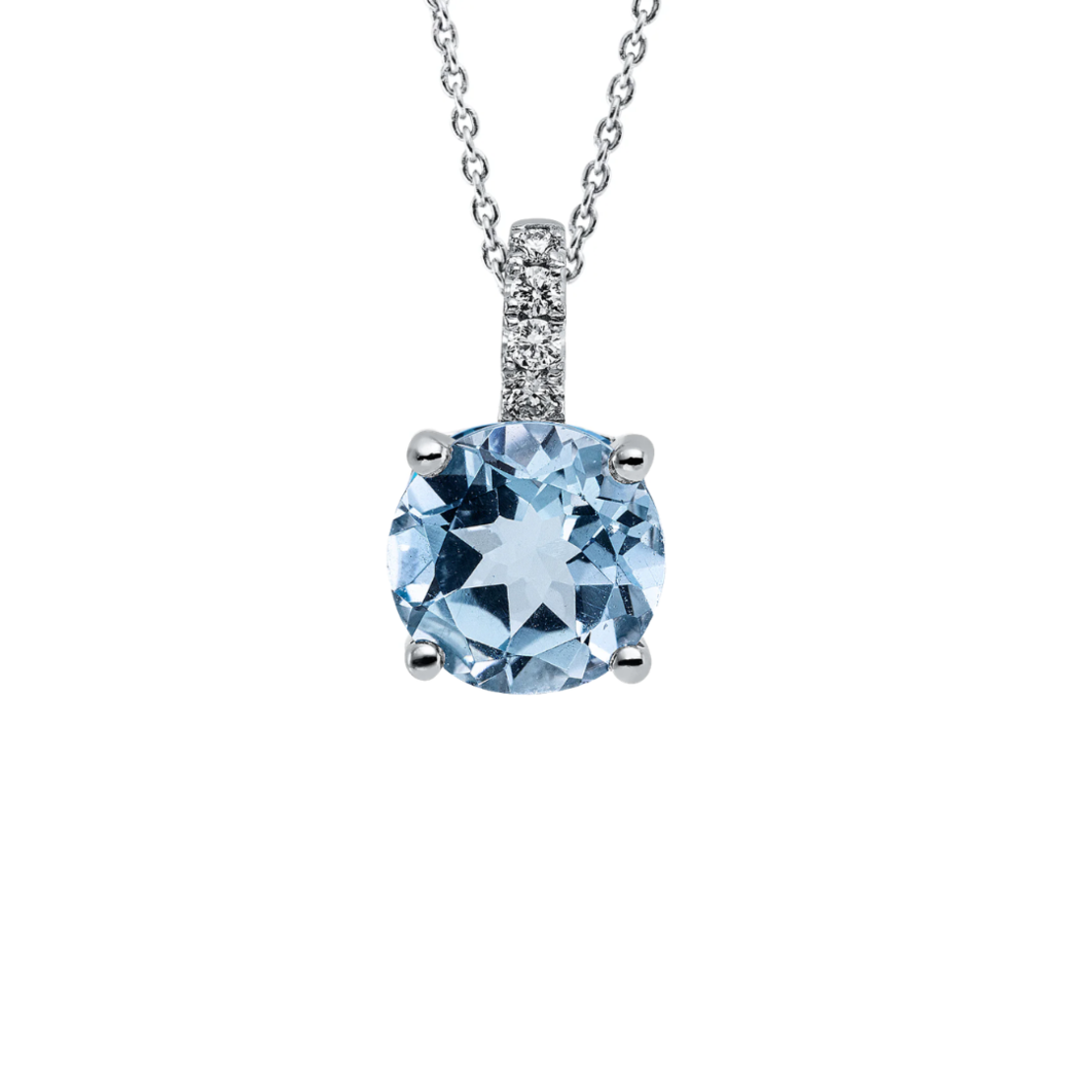 2.28 ct Necklace with topaz and diamonds