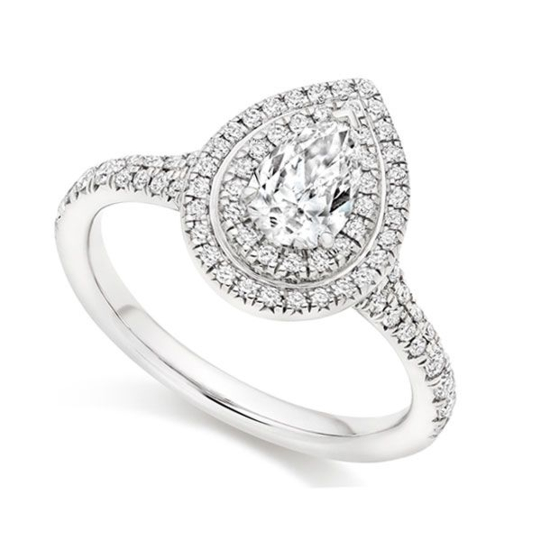 0.91 ct Pear cut diamond ring