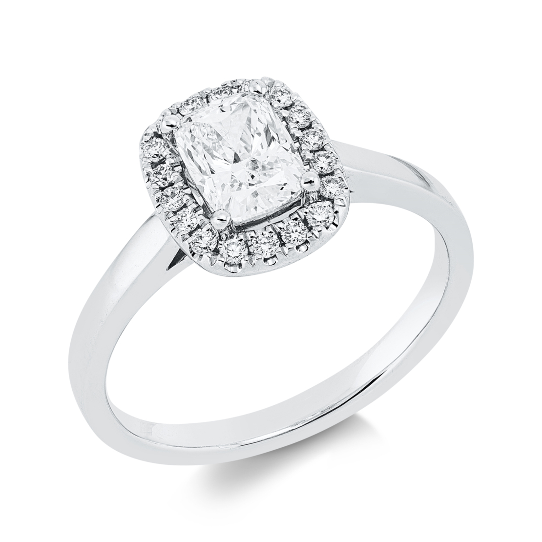 0.81 ct White gold diamond ring