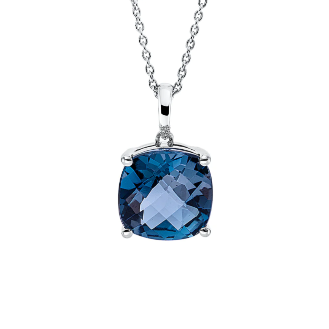 4.32 ct London blue topaz necklace