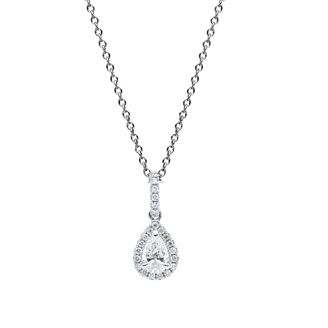 0.63 ct Pear cut diamond pendant
