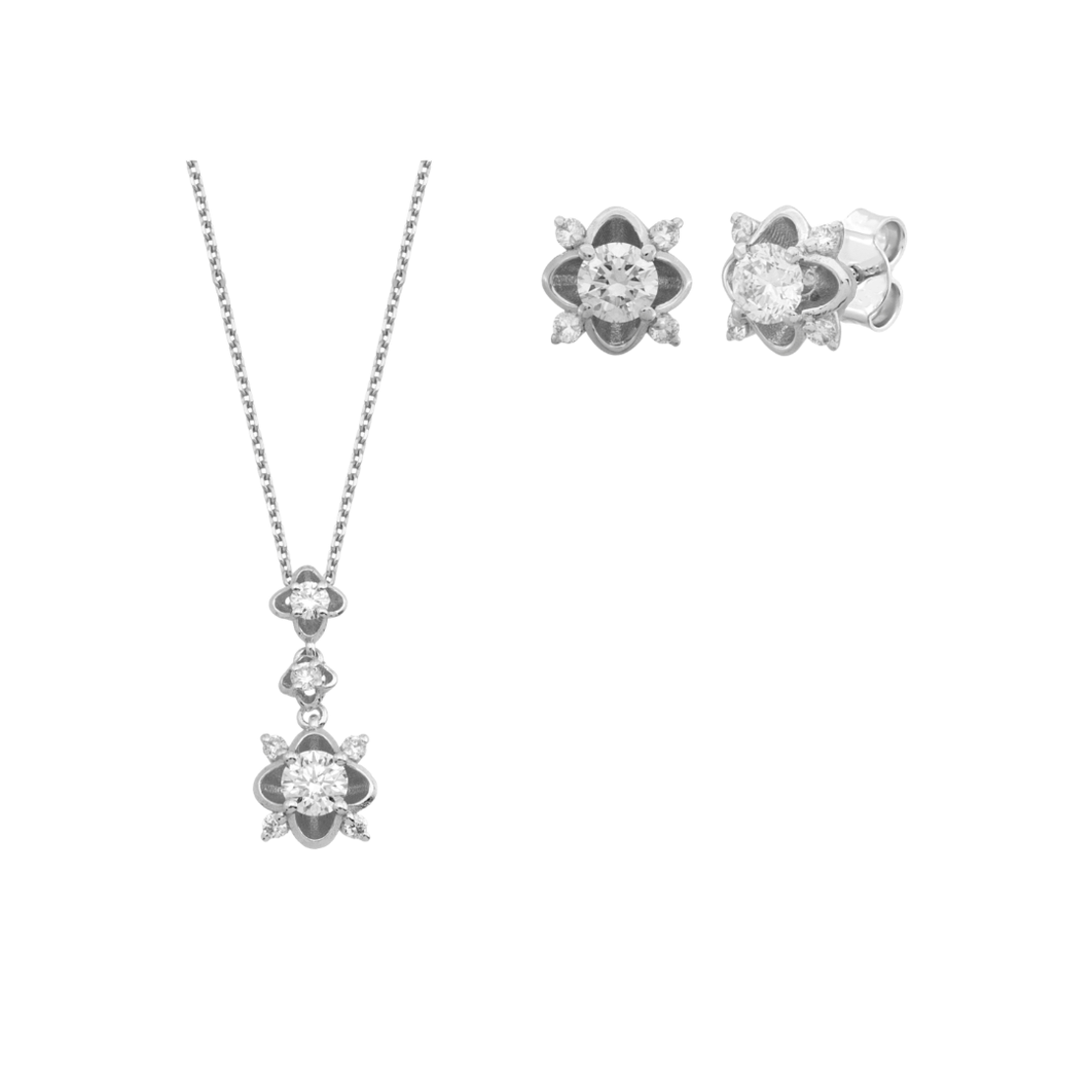 0.96 ct Set with diamonds