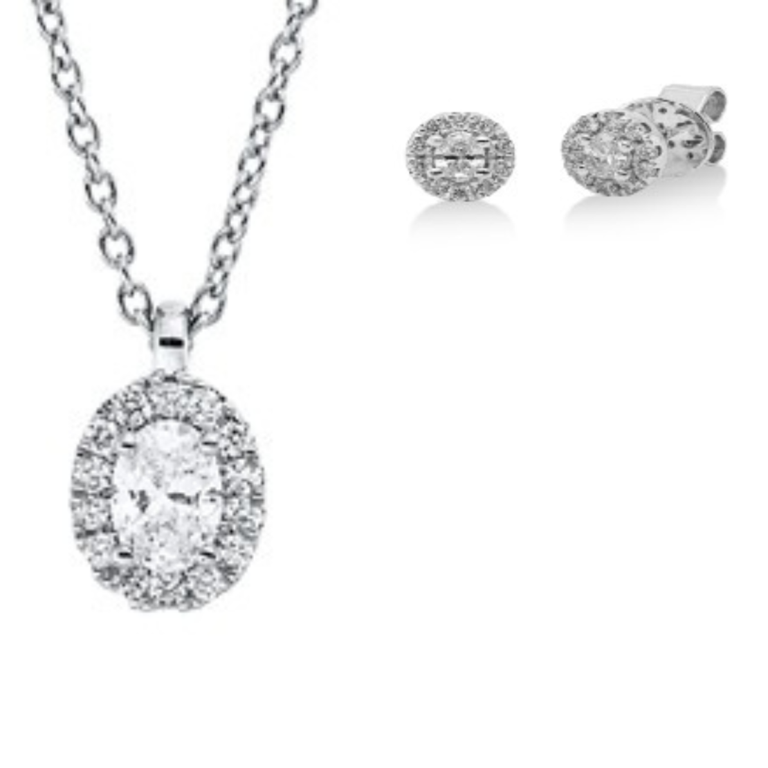 1.78 ct Set white gold with diamonds
