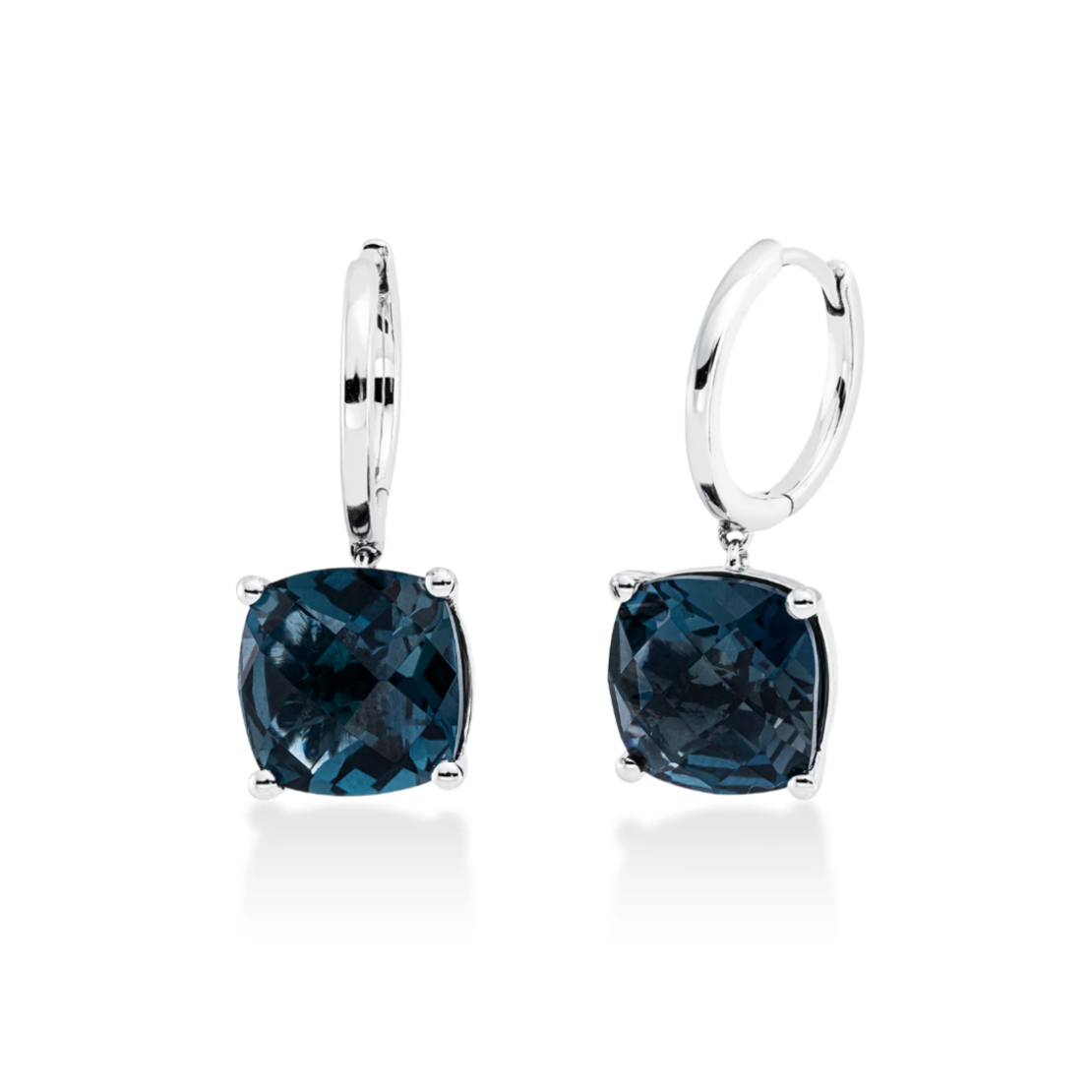 8.41 ct London blue topaz earrings