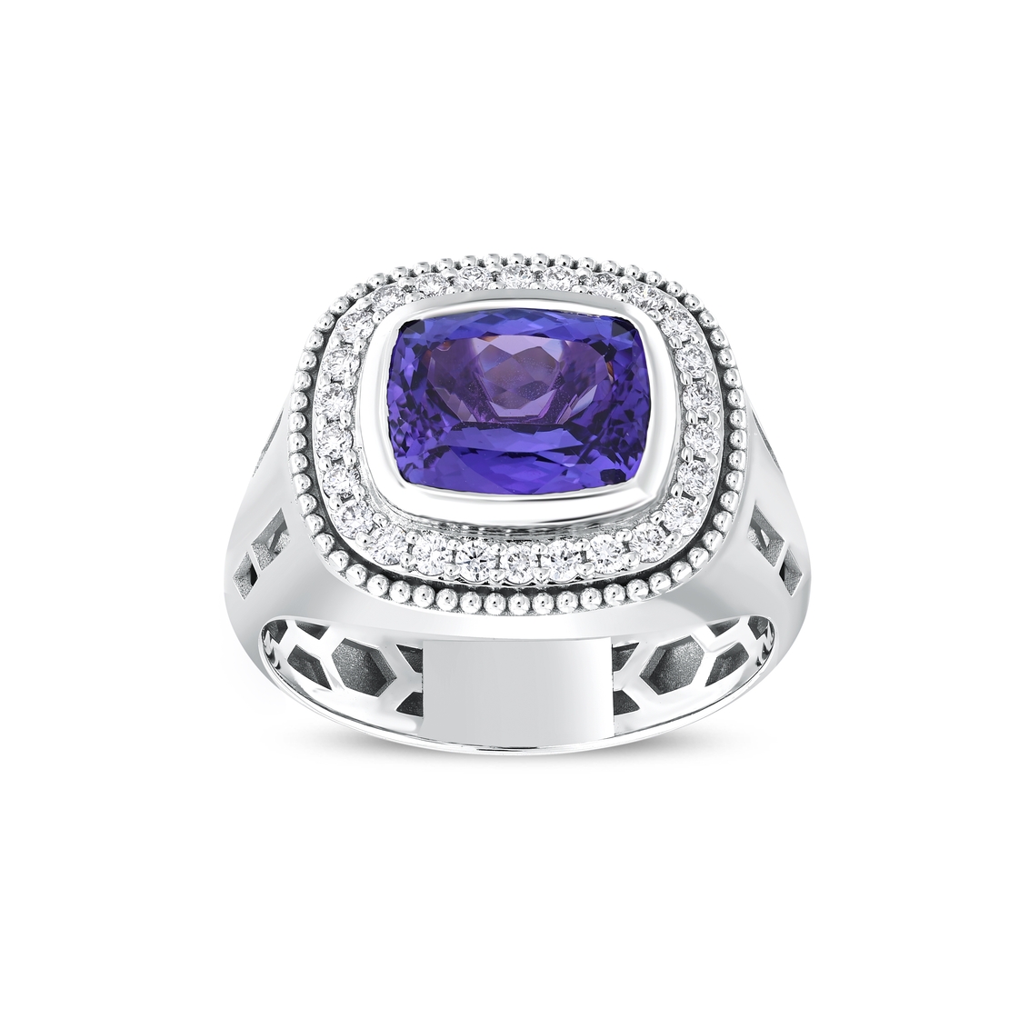 4.61 к Пръстен с танзанит и диаманти