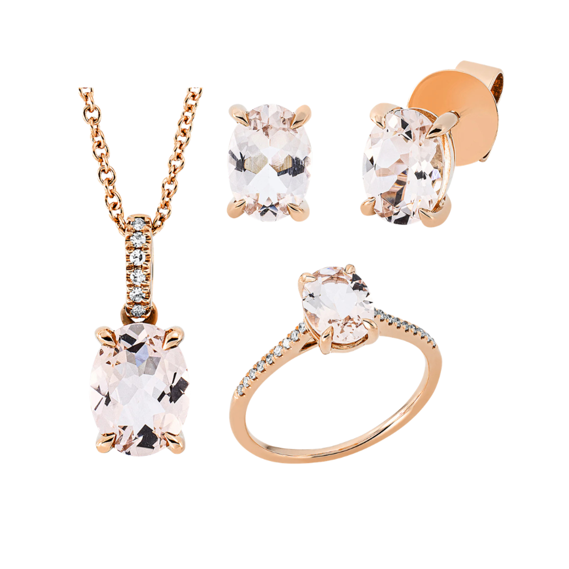 4.07 к Сет със зелени аметисти и диаманти