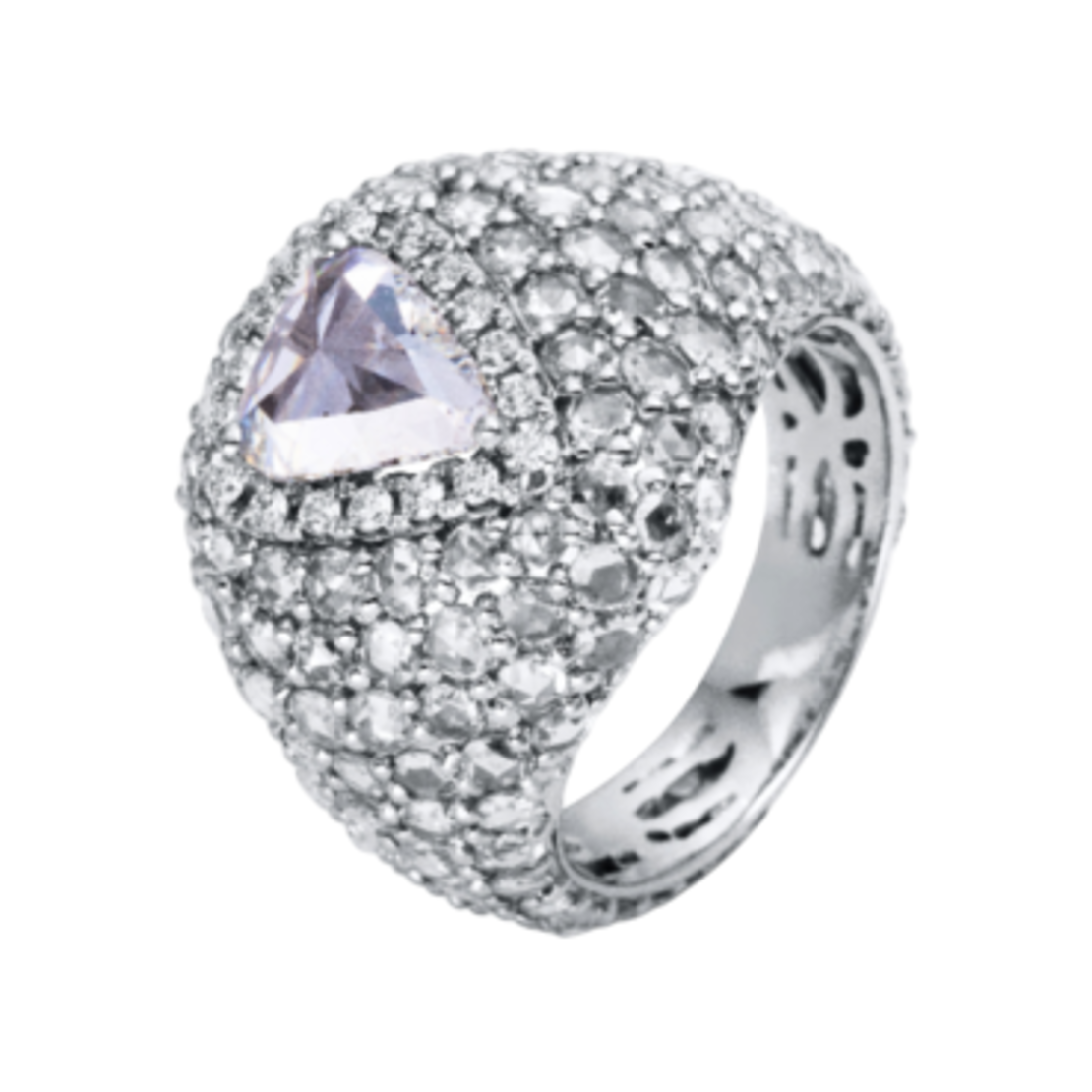 4.69 ct Rose cut diamond ring