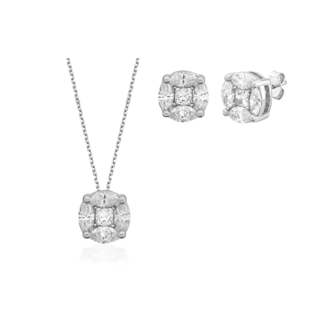 0.83 ct Set with diamonds