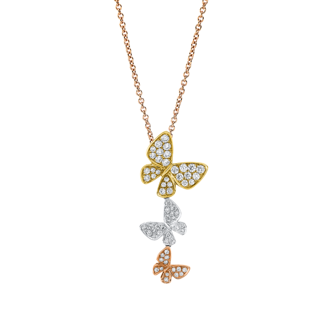 0.89 ct Butterfly diamond necklace