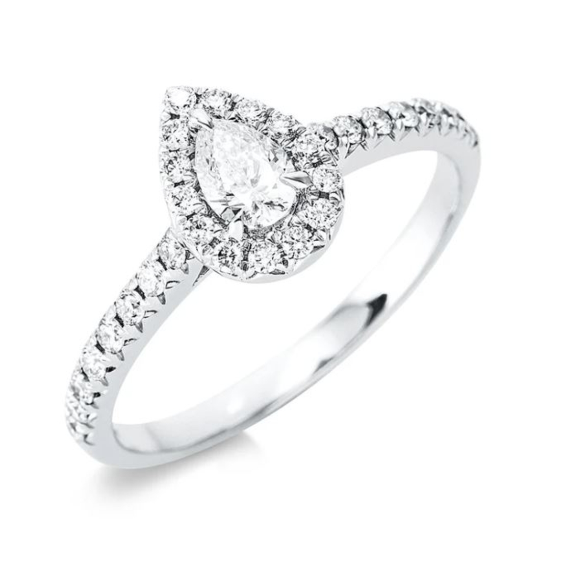0.72 ct White gold diamond ring