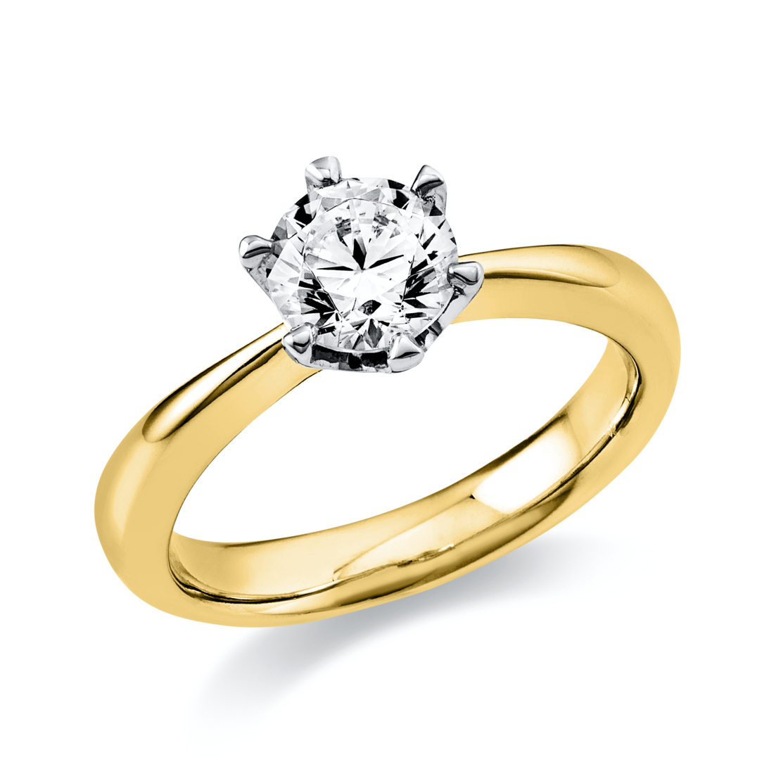 1.00 ct Investment diamond ring in yellow gold