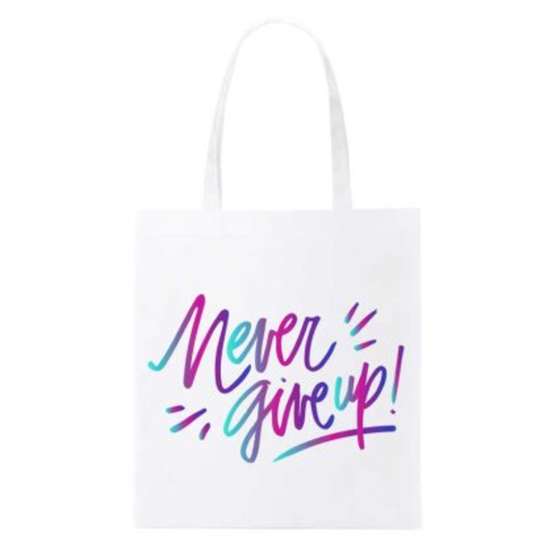 Текстилна чанта „Never Give Up!“