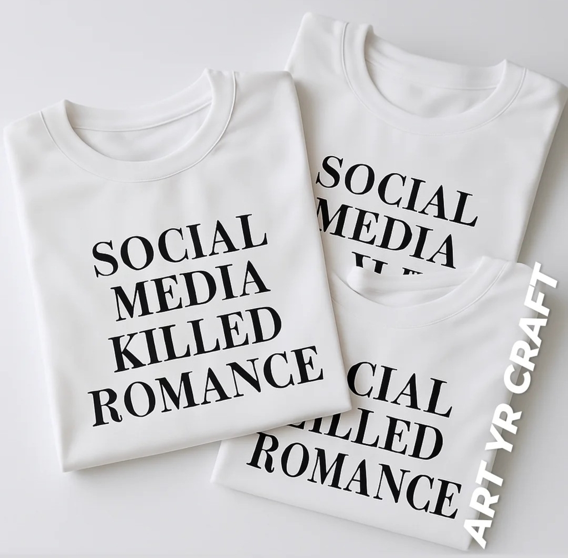 🖤 Тениска “Social Media Killed Romance” – стил с послание
