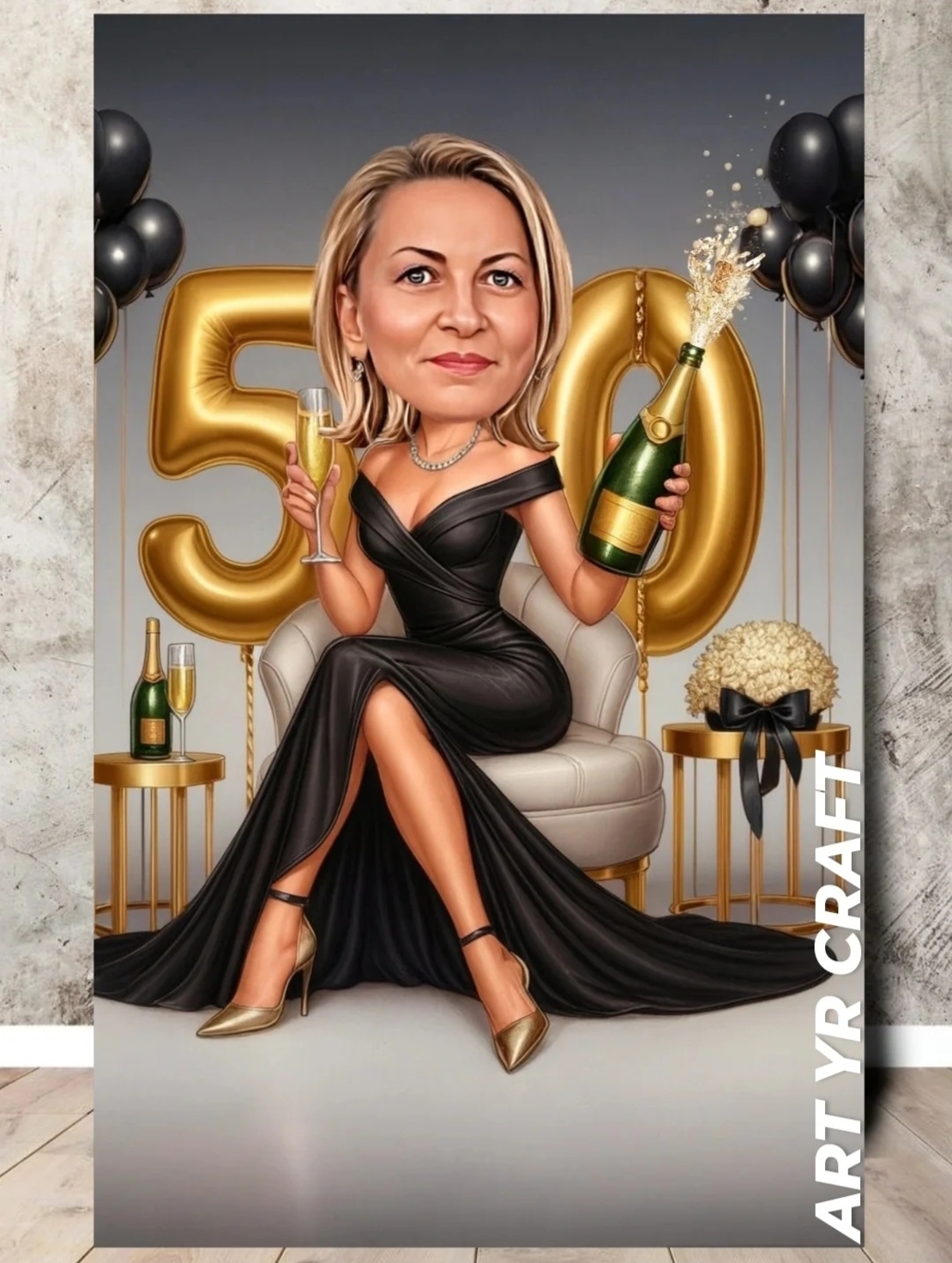 Дигитална карикатура за юбилей 50