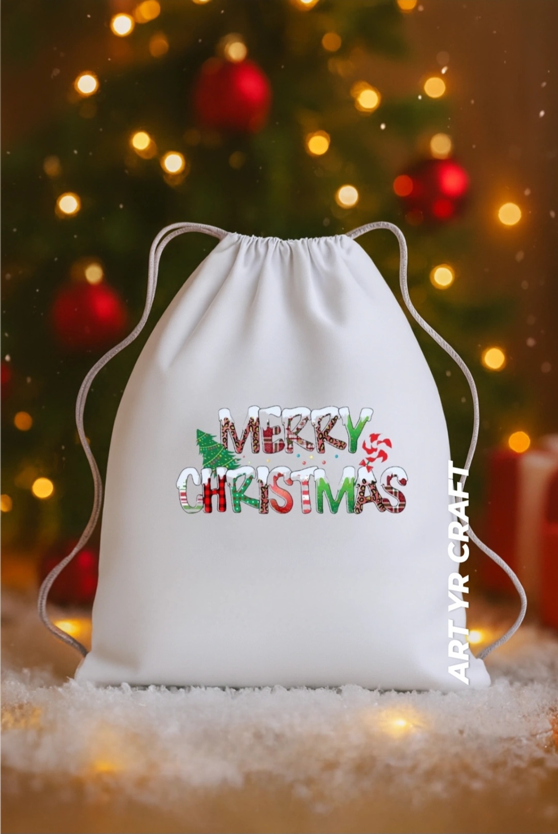 Коледен сак/раница „Merry Christmas“ 🎄