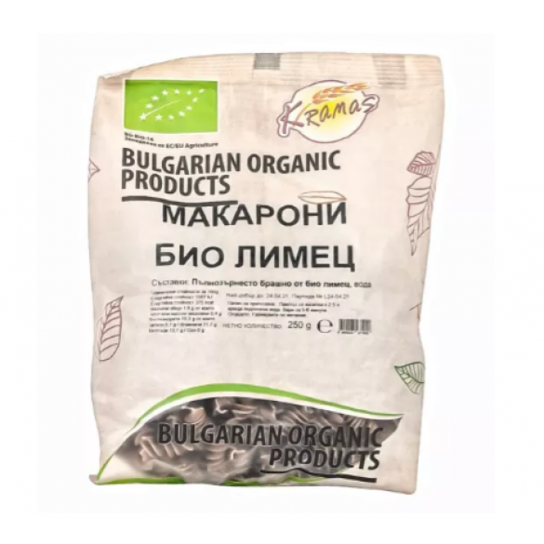 БИО макарони от лимец 250 гр
