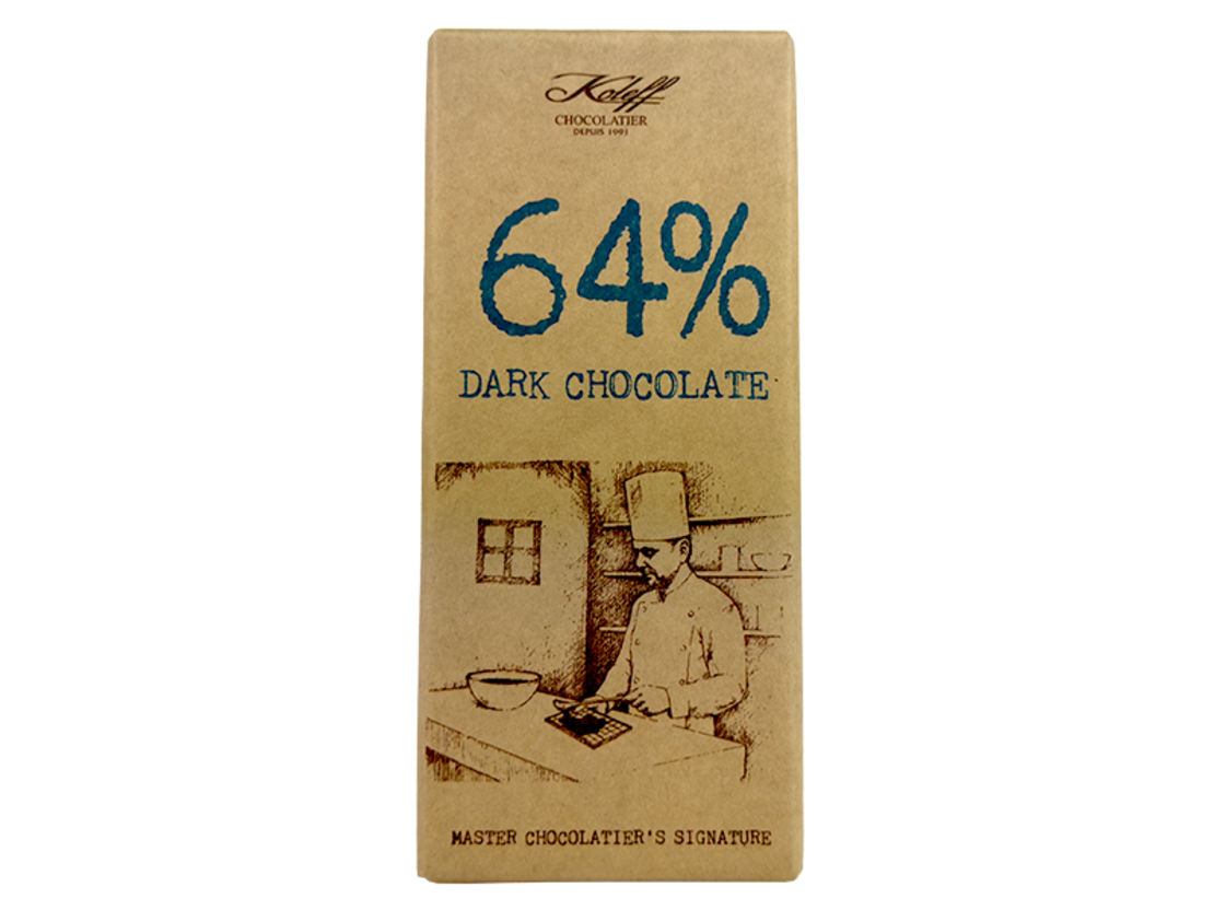 Натурален шоколад 64% 90гр