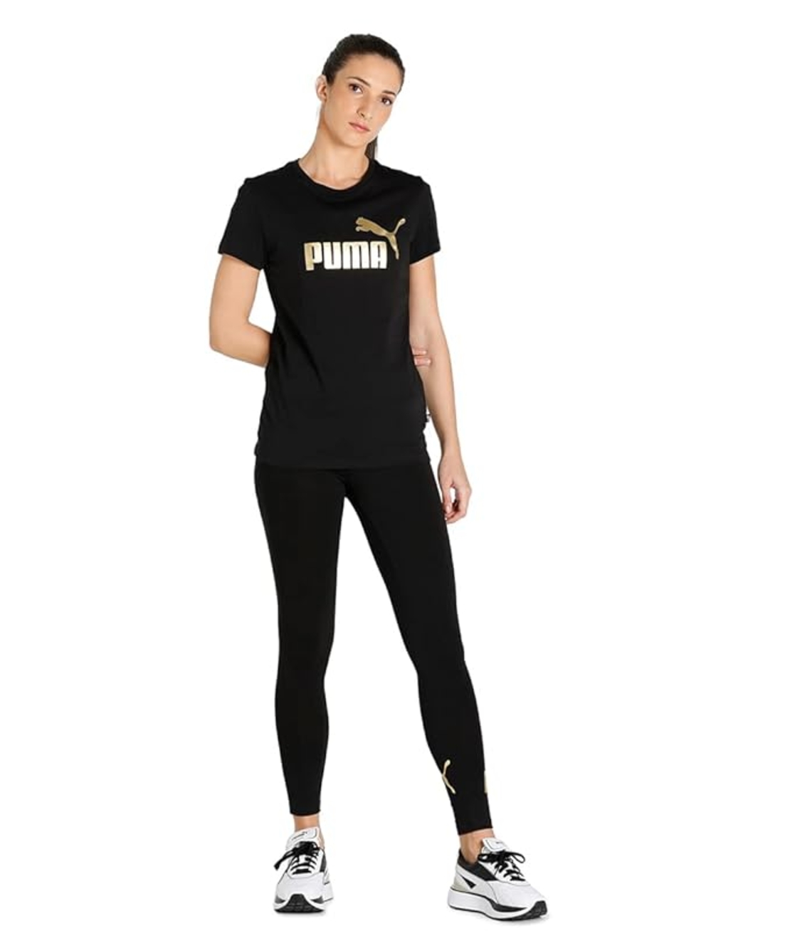 PUMA Women ess+ Metallic Logo tee